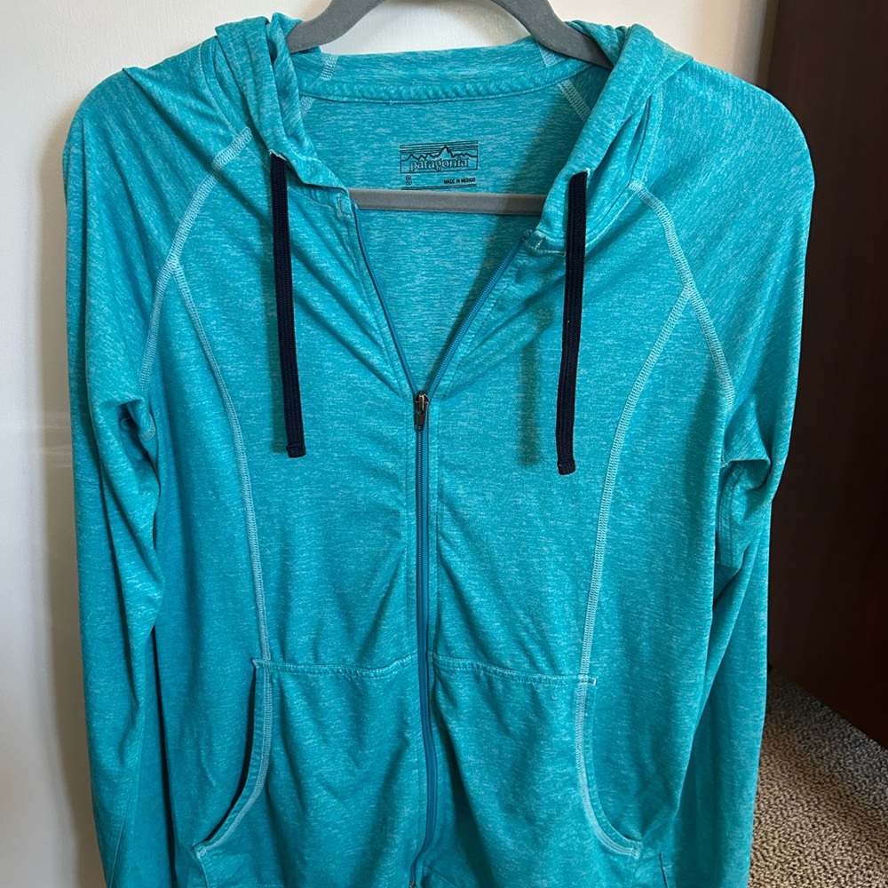 Patagonia Teal Zip-Up Hoodie